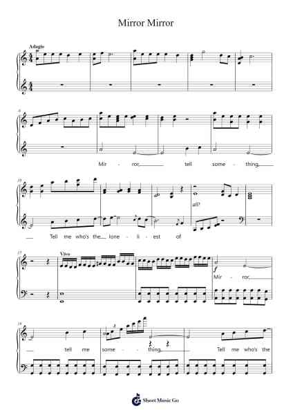 Mirror Mirror Sheet Music by Jeff Williams-Arr.Willmand Dundre
