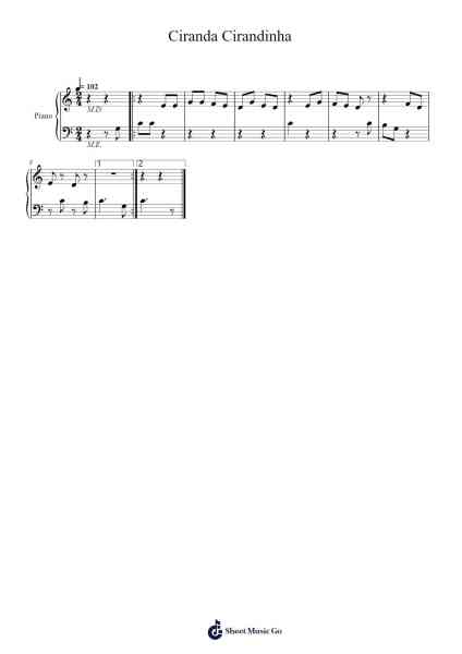 Ciranda Cirandinha Sheet Music by Hartlive-Arr.Narion
