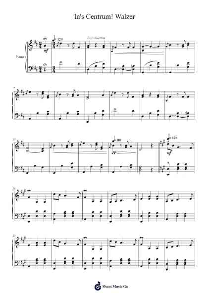 In's Centrum! Walzer (Bullseye! Waltz), Op. 387 Sheet Music by Johann Strauss II-Arr.Bergdrew Browningthur