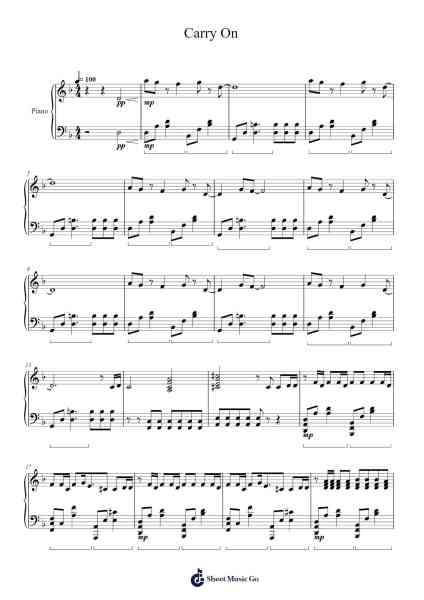 Carry On Sheet Music by The Score/AWOLNATION-Arr.Shawqe Bryy