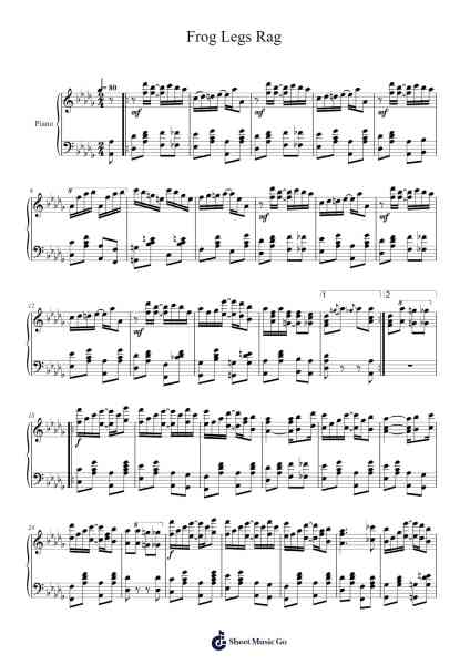 Frog Legs Rag Sheet Music by James Scott-Arr.Marmo