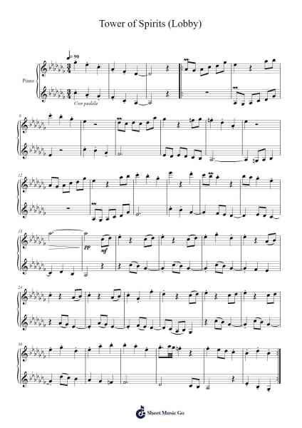 Tower of Spirits (Lobby) Sheet Music by Koji Kondo/Tōru Minegishi/Asuka Ōta/Manaka Tominaga-Arr.Davehume