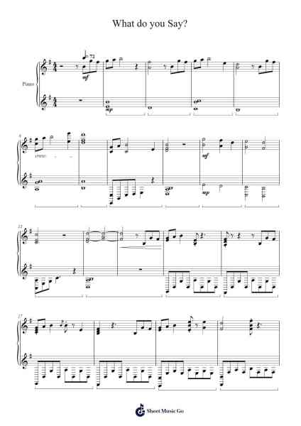 What do you Say? Sheet Music by Eri Sasaki-Arr.Wano'neil Orn