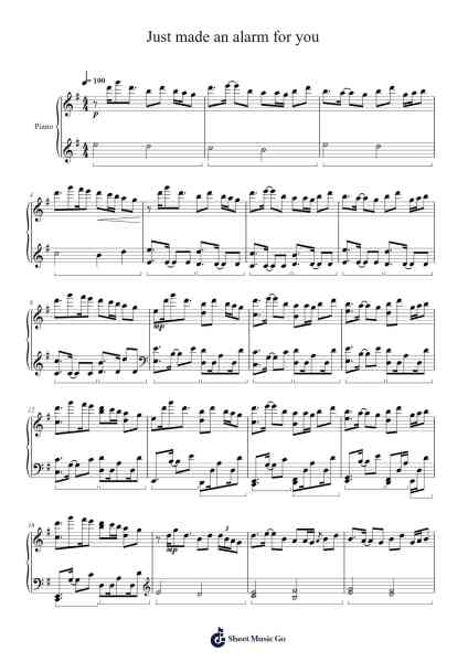 Just made an alarm for you Sheet Music by undefined-Arr.Leoduke Hodwey