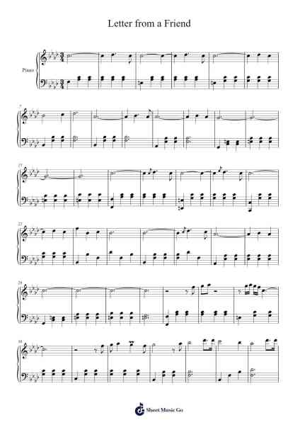 Letter from a Friend Sheet Music by undefined-Arr.Woltier