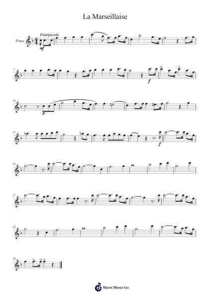 La Marseillaise Sheet Music by undefined-Arr.Birwylde