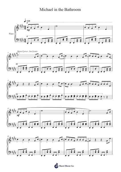 Michael in the Bathroom Sheet Music by undefined-Arr.Bushple