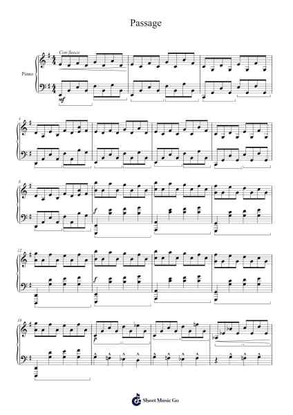 Passage Sheet Music by Benjamin Igor Perošević-Arr.Stonelian Chantham