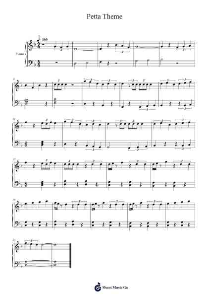 Petta Theme Sheet Music by Anirudh-Arr.Morsechi Billra