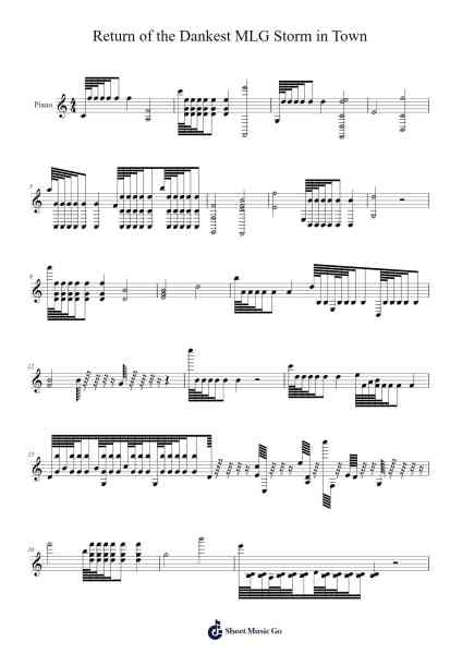 Return of the dankest mlg storm in town baby Sheet Music by Ramsbrooke Craneyoung-Arr.Wyli