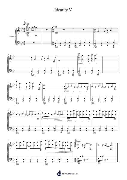 Identity V Sheet Music by Euro Huang-Arr.Vinpeare