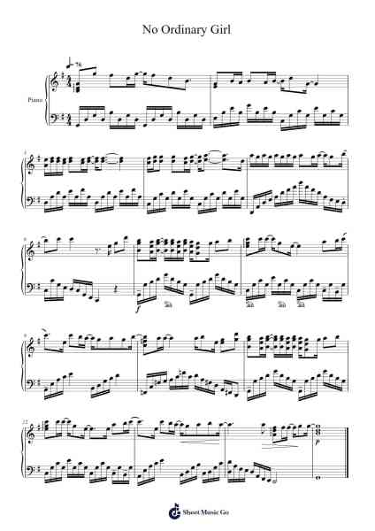 No Ordinary Girl Sheet Music by Kate Alexa-Arr.Greenlew