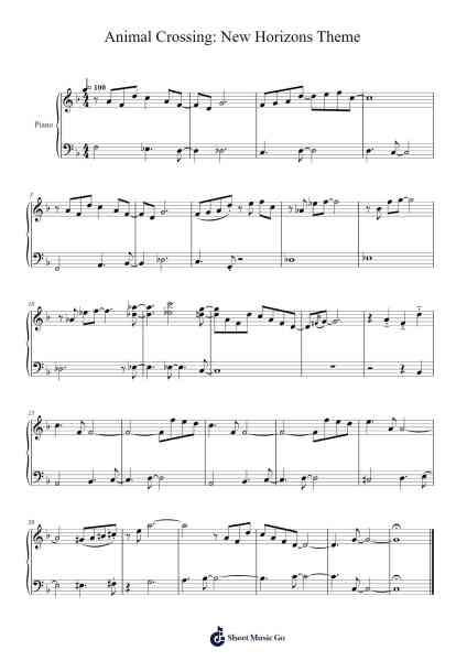 Animal Crossing: New Horizons Theme Sheet Music by Kazumi Totaka-Arr.Merdawn