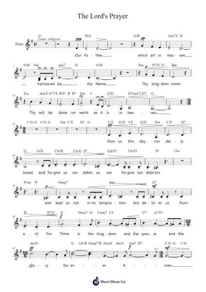 The Lord's Prayer Sheet Music by Albert Hay Malotte-Arr.Keyjean Leighmuel