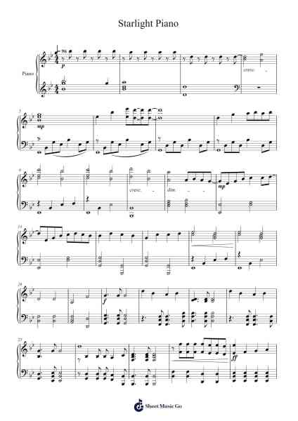 Starlight Piano Sheet Music by Mr. Magik101512-Arr.Mickmin