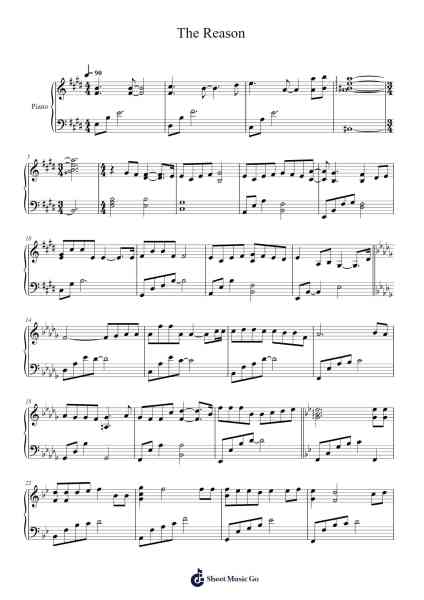 The Reason Sheet Music by Seungkwan-Arr.Matlas