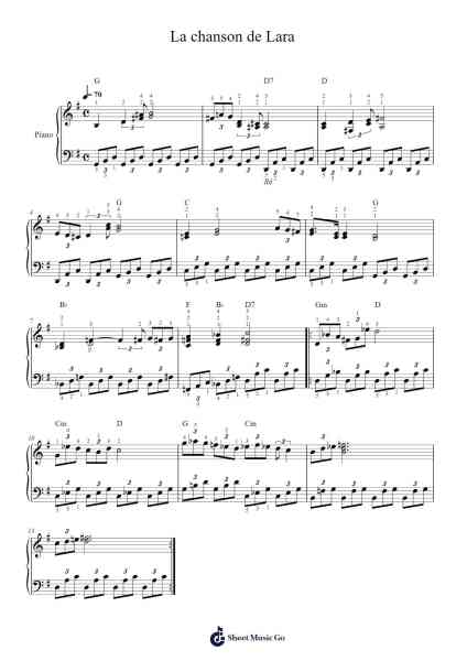 La chanson de Lara Sheet Music by Maurice Jarre-Arr.Deblack Sram