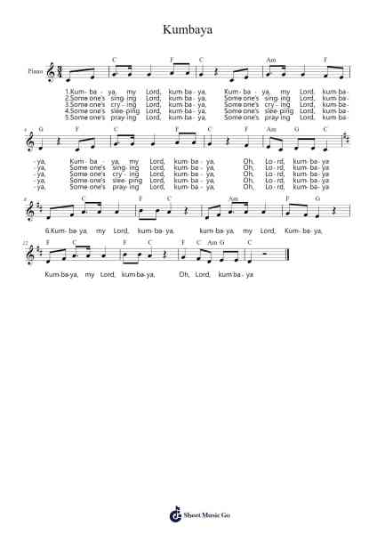 Kumbaya Sheet Music by undefined-Arr.Fasil Murseph