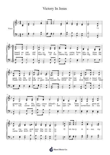 Victory In Jesus Sheet Music by E.M. Bartlett-Arr.Ossharp Nortiane