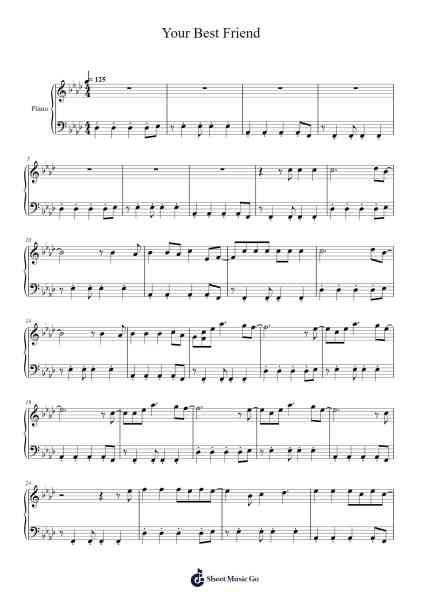 Your Best Friend (Genocide Version) Sheet Music by Toby Fox-Arr.Maltzster Colcott