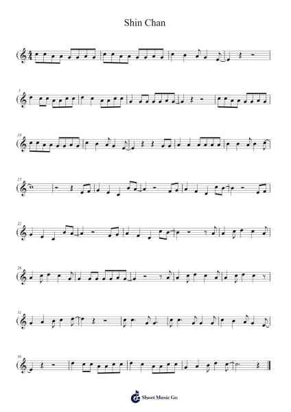 Shin Chan Sheet Music by undefined-Arr.Clytate