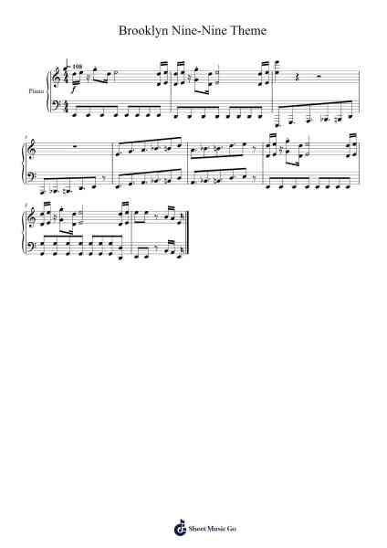 Brooklyn Nine-Nine Theme Sheet Music by undefined-Arr.Kathtta
