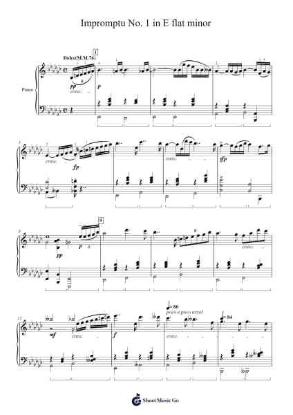 Impromptu No. 1 in E flat minor Sheet Music by Mason Ma-Arr.Jecie Youngjean