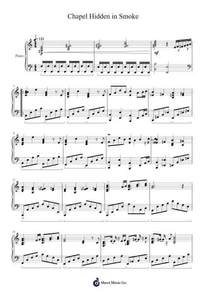 Chapel Hidden in Smoke Sheet Music by Michiru Yamane-Arr.Hamclaire