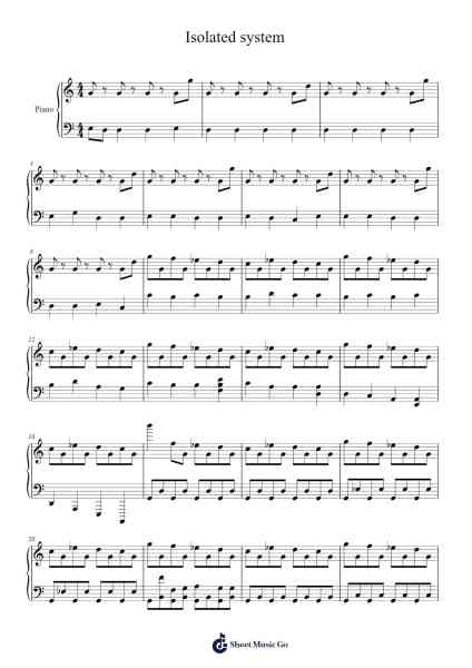 Isolated system Sheet Music by Muse-Arr.Warge