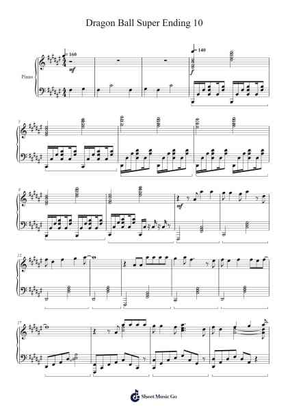 Dragon Ball Super Ending 10 Sheet Music by undefined-Arr.Brucefe Payjim