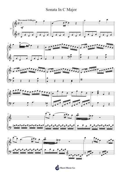 Sonata in C Major Sheet Music by Kelvin Olaiya-Arr.Buckchad