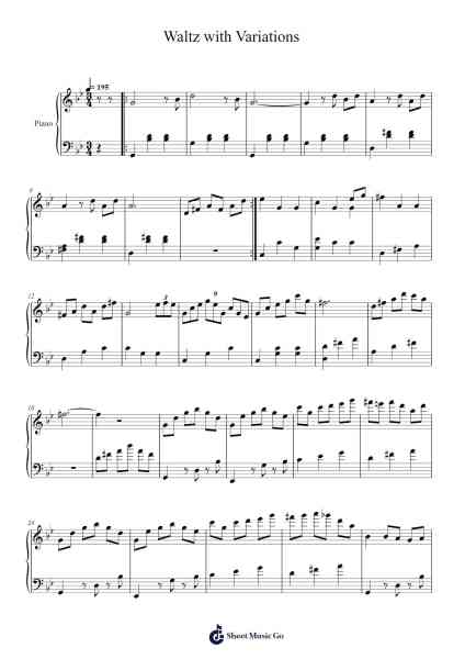 Waltz with Variations Sheet Music by Wolflor Coltrid-Arr.Losopp Webslin