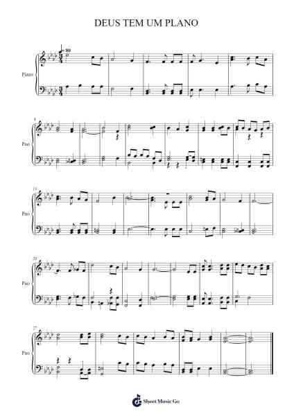 DEUS TEM UM PLANO Sheet Music by daniele_charmeuse-Arr.Franfield Pricecil