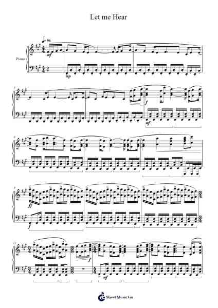 Let Me Hear Sheet Music by Fear, and Loathing in Las Vegas-Arr.Raerace