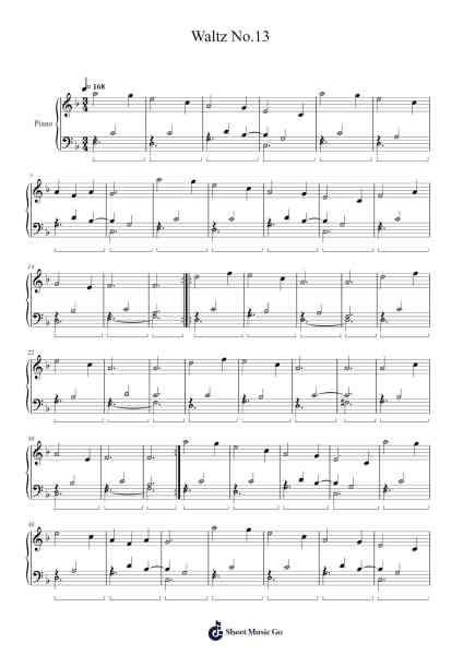 Waltz No.13 Sheet Music by Tuukka Jokilehto-Arr.Jonessibyl Midsopp