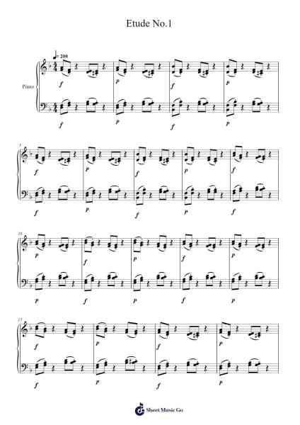 Etude No.1 Sheet Music by Tofrances-Arr.Abralph Strares
