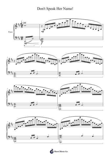 Don't Speak Her Name! Sheet Music by Tsukasa/chronoquairium-Arr.Lenshaw