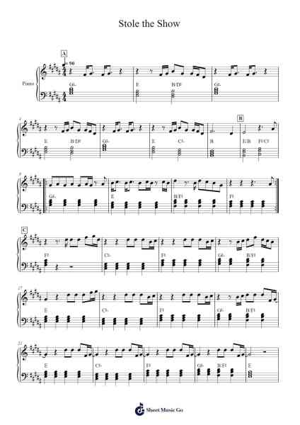 Stole the Show Sheet Music by Kygo-Arr.Gillnise