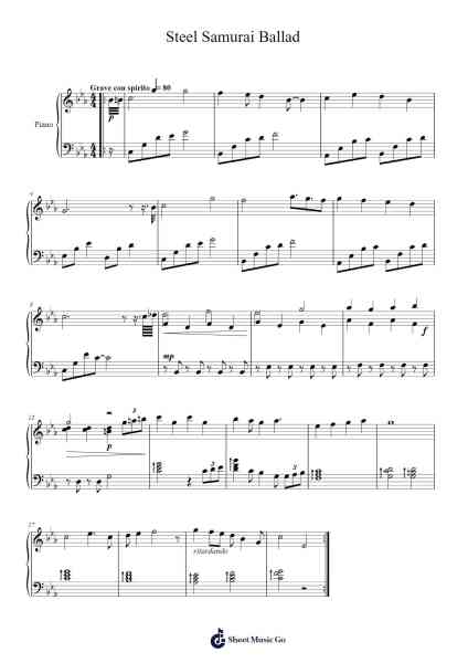 Steel Samurai Ballad Sheet Music by Naoto Tanaka-Arr.Blybohm
