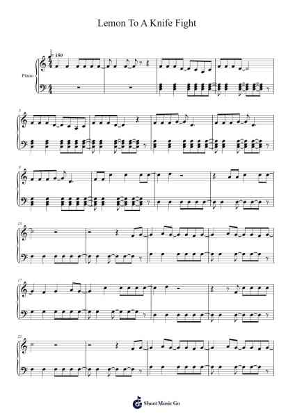 Lemon To A Knife Fight Sheet Music by The Wombats-Arr.Kawar Rusfrank