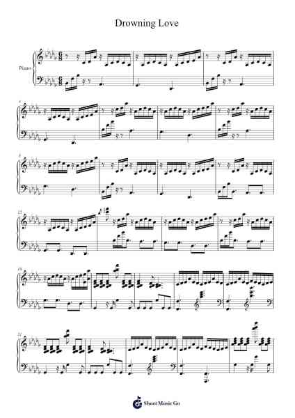 Drowning Love - Chasing Kou Sheet Music by 坂本秀一-Arr.Otnold