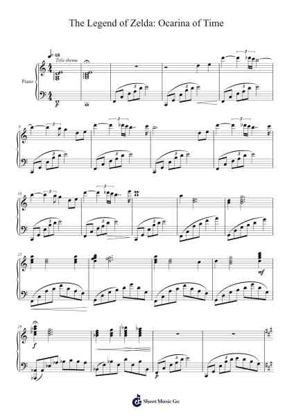 The Legend of Zelda: Ocarina of Time Sheet Music by Kōji Kondo-Arr.Bobright