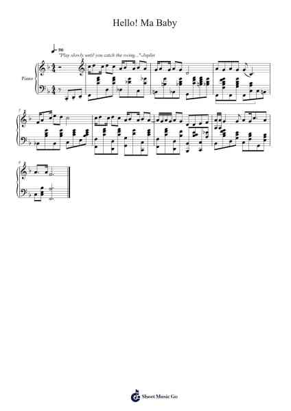 Hello! Ma Baby Sheet Music by Morsemill-Arr.Corvan Hewkins