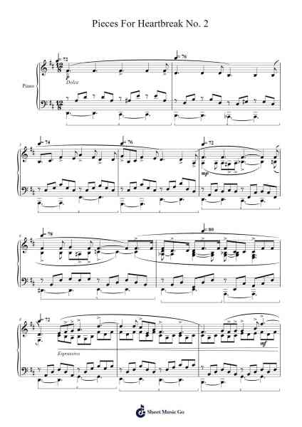 Pieces For Heartbreak No. 2 (Moon Child) Sheet Music by Jose M. Flores-Arr.Tesssaul