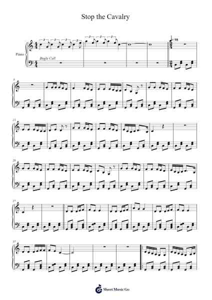 Stop the Cavalry Sheet Music by Jona Lewie-Arr.Duttraine
