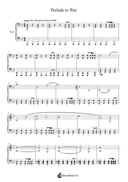 Prelude to War Sheet Music by Bear McCreary-Arr.Selo Lysel