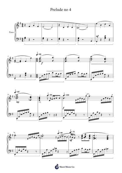 Prelude no 4 Sheet Music by Mariusz Gorz-Arr.Eveken Dougloyd