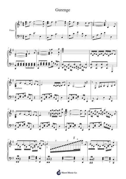 Gurenge Sheet Music by LiSA-Arr.Wymo