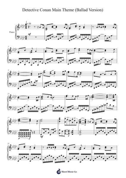 Detective Conan Main Theme (Ballad Version) Sheet Music by Katsuo Ono-Arr.Sheipert