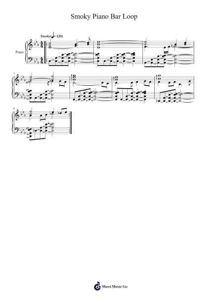 Smoky Piano Bar Loop (Original) Sheet Music by Quenram-Arr.Montor